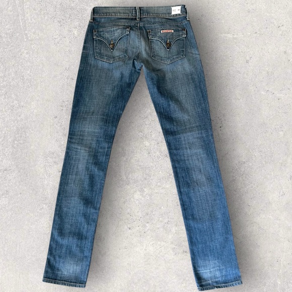 Hudson Low Rise Skinny Jeans Blue Denim Bleached - Picture 8 of 14